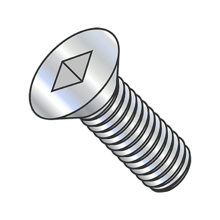 Usa Industrials 1/4"-20 x 1 in Square Flat Machine Screw, Zinc Plated Steel BULK-SCRW-7980